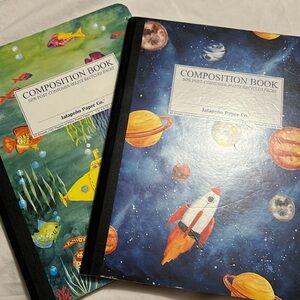2 composition notebooks